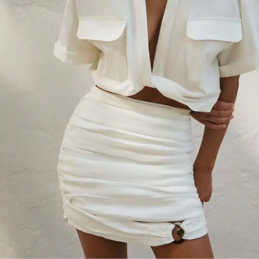 Zara Stretchy Linen Blend Skirt